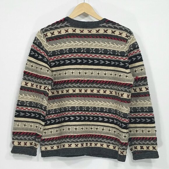 Talbots Hand Knit Wool Button Front Cardigan Sz M - Picture 3 of 3